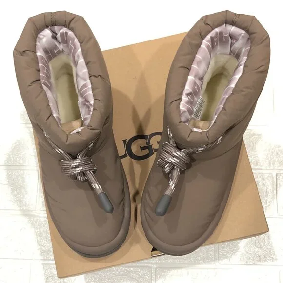 UGG Maxi Cozy Puffy Short Booties UGGPlush Warm Wool Blend Size Big Kid 4 EU 36 - Picture 5 of 14